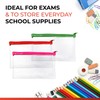 Janrax 8x5 inch Yellow Zip Clear Exam Pencil Case