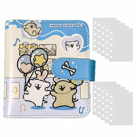 M5 Sticker Binder with 10 Refills, 5 Holes, Transparent Mat, Sticker Pad, Cute, Girls, Motivation, Sticker Storage, Stationery (Dog)