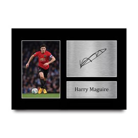 HWC Trading Harry Maguire - Printed Autograph for Fans and Fans - A4