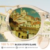 Carfia Small Clear Yellow Acetate Polarized Sunglasses for Women UV