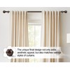 KAMANINA 1 Inch Extra Long Curtain Rod 140 to 195