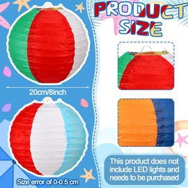 Lanito Paper Lanterns, Bon Paper Lanterns, 7.9 inches (20 cm), Colorful Lanterns, Bon Festivals, Set of 16, 8 Colors Switching, For Events, Festivals, Taverns, Birthdays, Weddings, Stalls, DIY