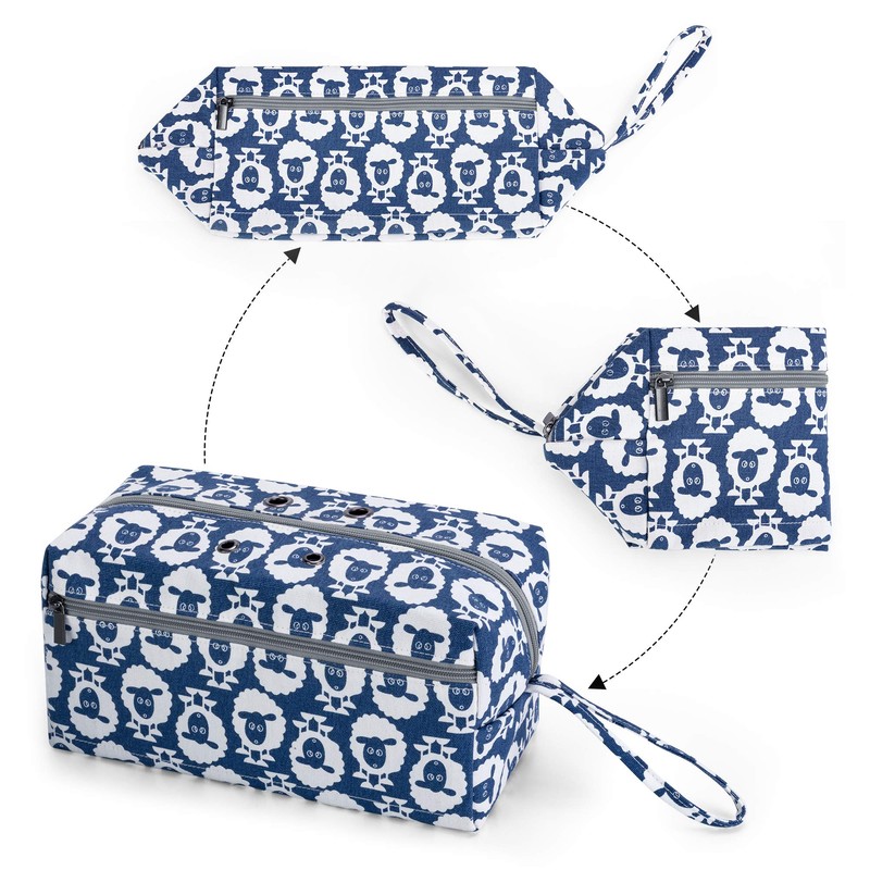 Luxja Yarn Storage Bag Yarns Knitting Needles (10 inches /