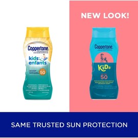 Coppertone Kids Sunscreen Lotion Spf 50, Hypoallergenic Sun Protection for Children, Water Resistant Face and Body Lotion for Kids, 237 ml.