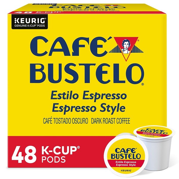 Café Bustelo Espresso Style Dark Roast Coffee, 48 Keurig K-Cup
