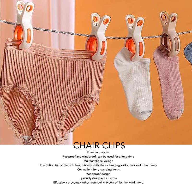 6PCS Beach Towel Clips Multifunctional Rustproof Windproof Quilt Drying Clip
