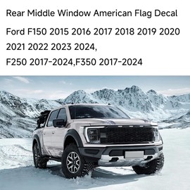 for Ford F150 Decals,Rear Window Decals for Trucks(for Ford F150 2015-2024,F250 F350 2017-2024),American Flag Decal for Car Window Stickers,for Ford F150 Accessories,F150-Matte Black