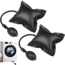 2 Pack Air Wedge Bag Pump Leveling Kit and Alignment Tool Air Shim Pump Inflatable Shim Bag Door Window Installation Air Cushion(Black)