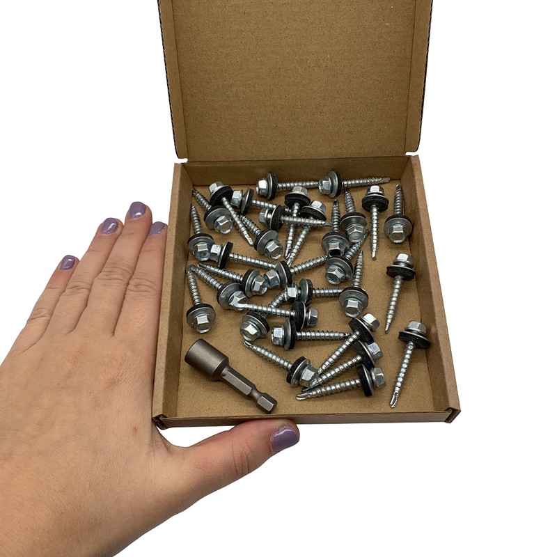 Pack of 30 Self Tapping Zinc Plated Steel Screws DIN