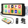 Hikity 6.9 Inch Single Din Car Stereo Carplay Android Auto,