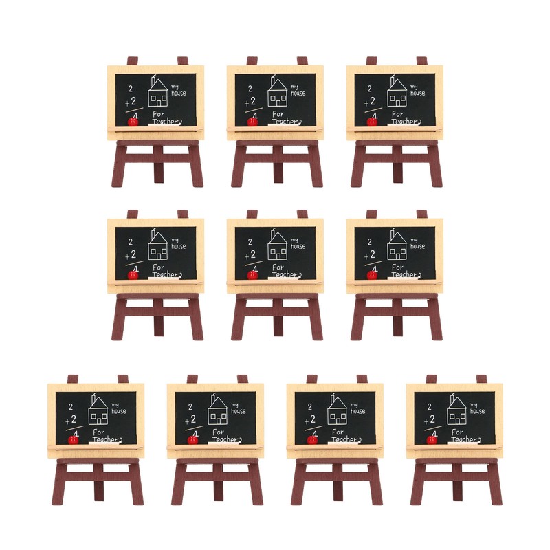 10Pcs Miniature Small Blackboard Easel Realistic Lovely Dollhouse Small Chalkboards