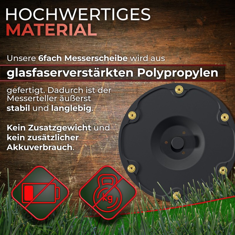 6 Blade Discs Compatible with Segway Navimow H-Series H500E, H800E,