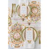 Pink Gold Striped Table Runner - Disposable Paper Table Runner