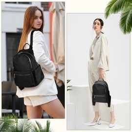 Yesaler Backpack Women's Small Daypack Waterproof Women's Backpack Nylon Casual Daypack City Backpack School Backpack Backpacks for School Trips Shopping Travel Black S