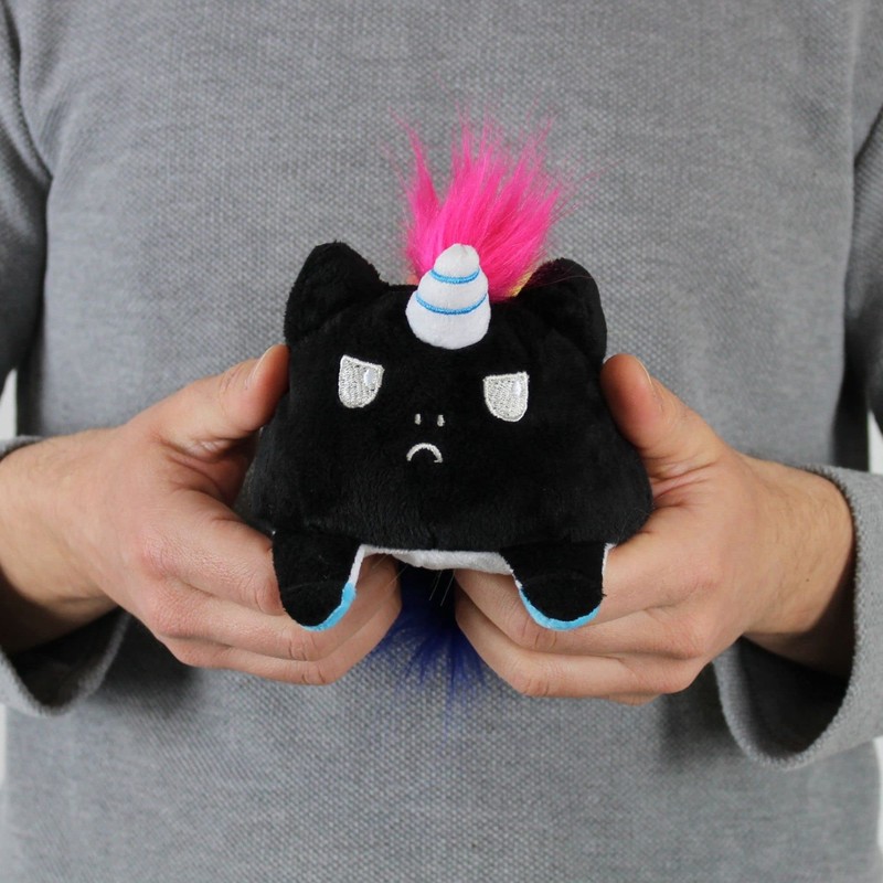 AllBlue Products Flip Plush Toy - Positive/Grim Mood Cuddly Toy