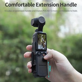 Pocket 3 Adjustable Hand Strap Extension Handle with Cold Shoe Mount Compatible with 1/4" Thread Handle, Comfortable Grip Hand Band for Pocket 3