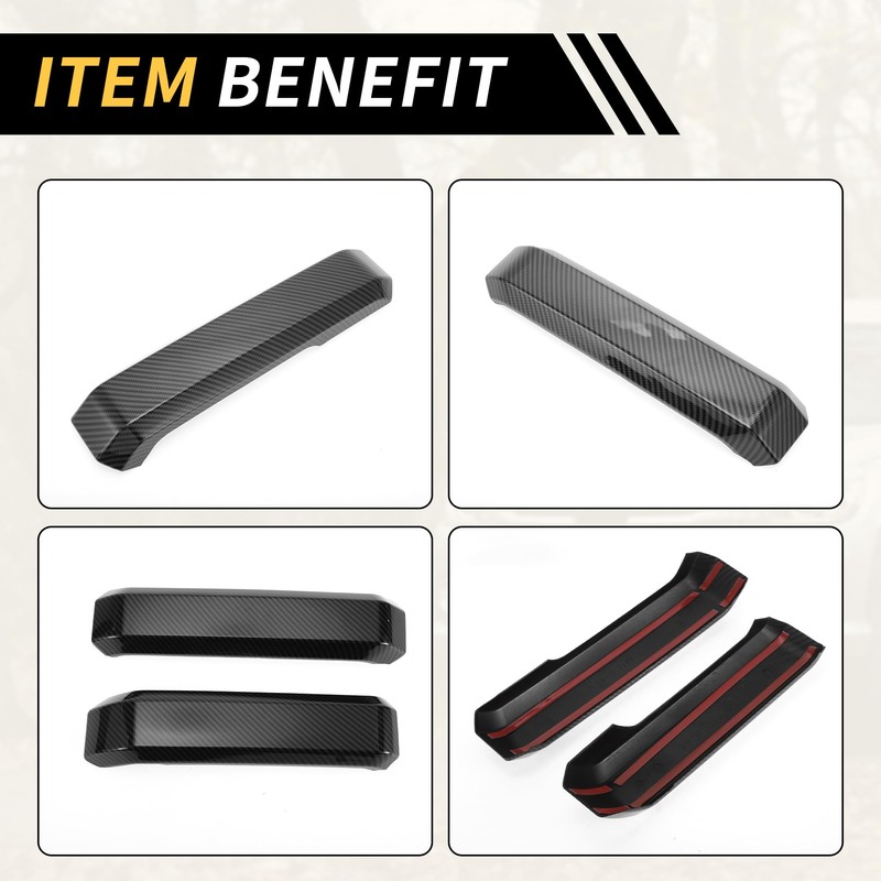 REPAIROCK 1 Set Interior Door Handle Cover Trims for Ford