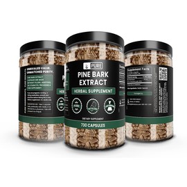 Pure Original Ingredients Pine Bark Extract (730 Capsules) No Magnesium Or Rice Fillers, Always Pure, Lab Verified
