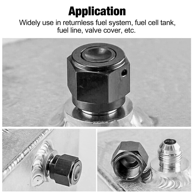 EVIL ENERGY 6AN Flare Cap Block off Fitting Plug Black