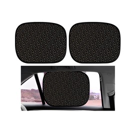 FALVFUN Car Window Shades, 2PCS Elastic Auto Rear Side Window Sunshades Privacy Curtains, Vehicle Window Sun UV Block Covers for Breastfeeding Nap Camping, Universal for SUV RV Truck