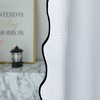 youngseahome Waffle Weave 230GSM Heavy Duty Fabric with Black Scalloped