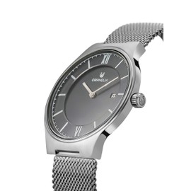 Orphelia Serendipity Men's Analogue Watch, Mesh/Silver/Grey, Classic, minimalist