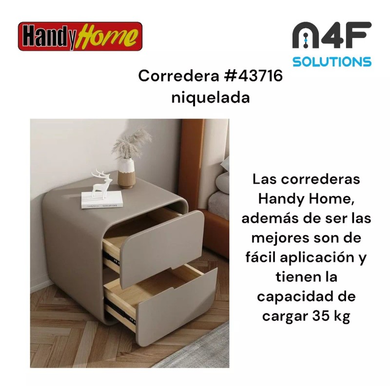 Handyhome Corredera Cajón Handyhome 40cm X 4.5cm 2paquetes 4pz 43716