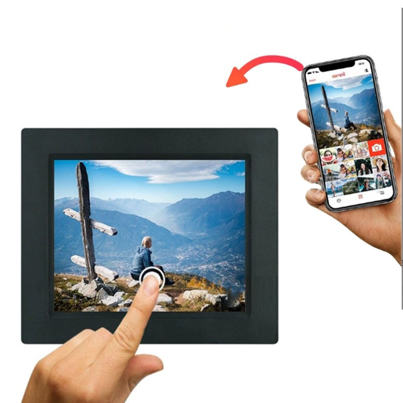 WiFi Digital Photo Frame Multifunction Auto Rotate 16GB Memory Touch