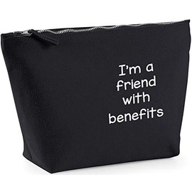 Hippowarehouse I'm a friend with benefits printed make up cosmetic wash bag 18x19x9cm