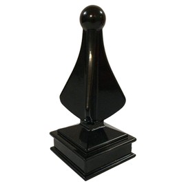 2" x 2" Aluminium Spear Top Post Cap for Metal Posts - Pressure Fit - Black