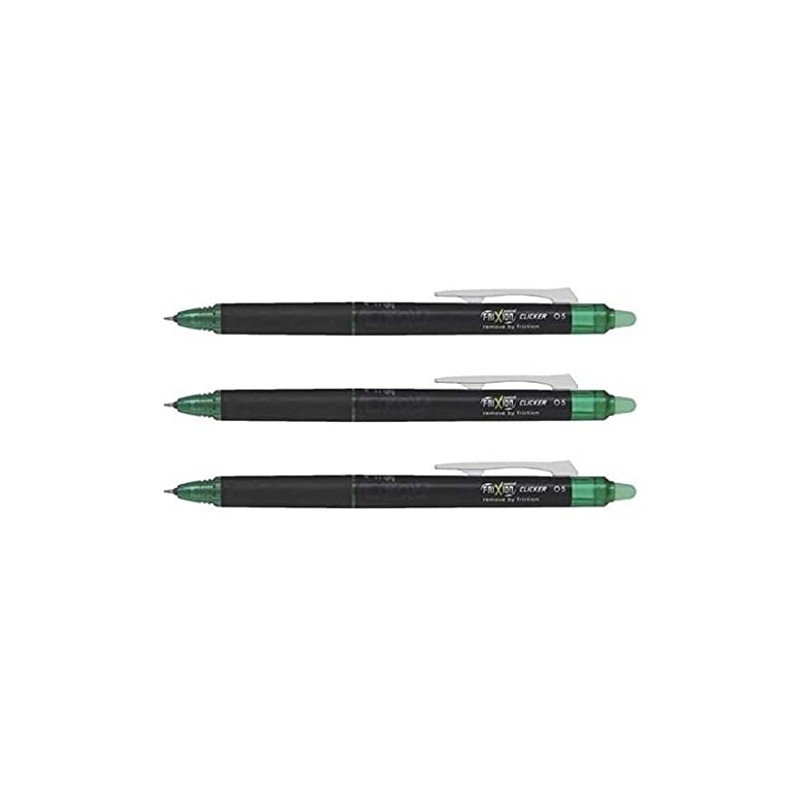 PILOT 3 x Erasable Frixion Dot Clicker Rollerball Pen Fine