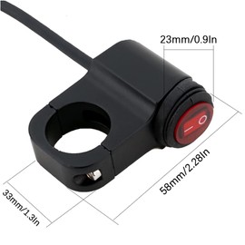 Motorcycle Handlebar Switch Waterproof Handlebar On Off Switch 12v Tube Diameter-22mm Handlebar Control Switch for Motorcycle Modification Button