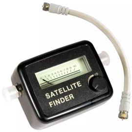 Electronix Express Analog Satellite Signal Finder Strength Meter w\ LNB-REC Connector- 3"x2.4"x1.1"