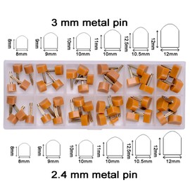 luakesa 24 Pairs High Heel Replacement Tips Womens Shoes Tap Caps Fix Kit ,6 Size ,8,/9/10/11/12/12.5mm ,U-Shape, Beige