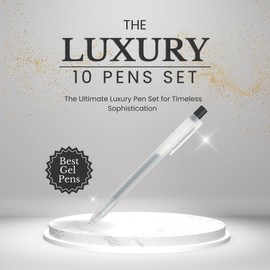 Muujiii Pens Click & Knock 0.5mm Black Gel Pen – Pack of 10 | Smooth Writing Japanese Stationery | Fine Tip Ballpoint Pens for Students, Office, Handwriting, Journaling & Notes | Smudge-Free Ink