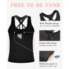 RUNNING GIRL Yoga Tank Tops for Women Built in Shelf