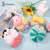 PHOGARY 3 Pack Bath Loofahs Shower Sponge Balls, Animal Mesh