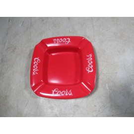 Coors Vintage Red Hard Plastic Coors Beer Ashtray NOS Made In USA