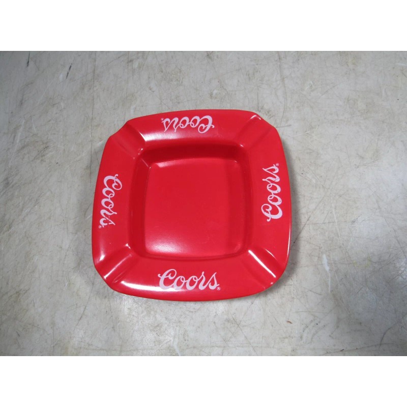 Coors Vintage Red Hard Plastic Coors Beer Ashtray NOS Made