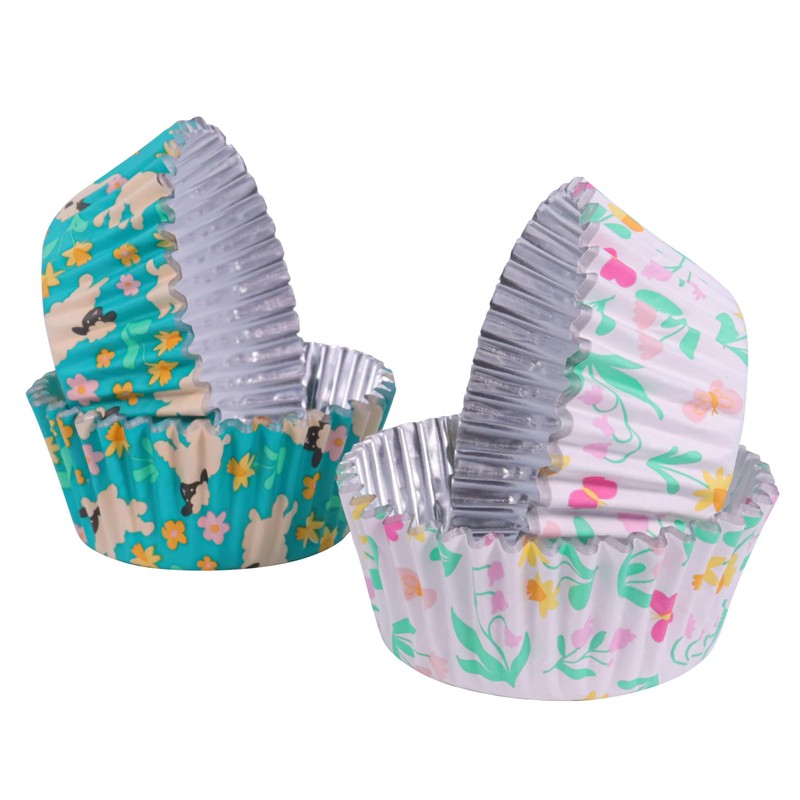 PME Easter Foil-Lined Cupcake Cases - Spring Meadow, Set of