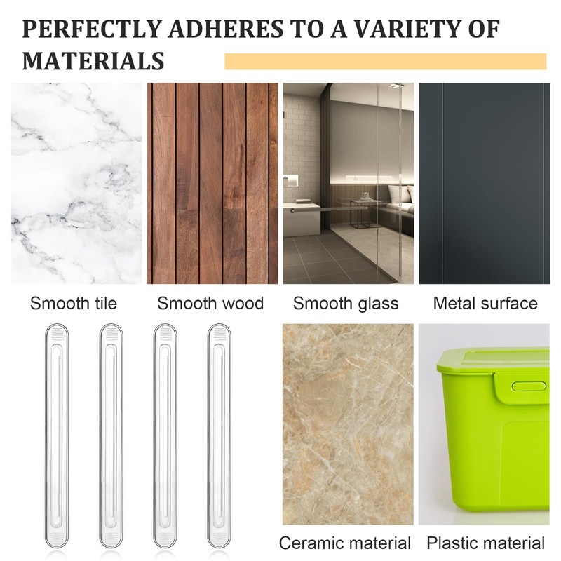 4 PCS Wall Bumper Guards Clear Furniture Bumpers Silicone Rubber