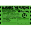 Parking Violation Stickers for Cars (Fluorescent Green) - 100 Illegal