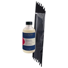 TRAPP - No. 75 Hibiscus Prosecco - Reed Diffuser Refill Kit (4 oz.) - Long Lasting Flameless Home Fragrance with 12 Replacement Reeds