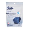 Kleenex Mascarilla Cubreboca Desechable Ajustable Color Azul, Bolsa con 5 Piezas, Con 3 Capas de Material de Filtración