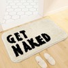 Feblilac Get Naked Bath Mat, Simple Beige Fun Bathroom Rug,