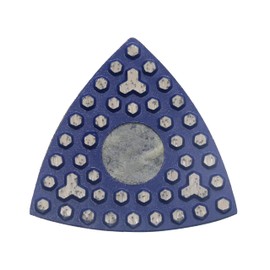 Triangular Diamond Grinding Pads for Corner Edge, 3 Inch Metal Triangle Grinding Tools with 39 Hexagon Segments and 3 Y Style Segments (30 Grit)