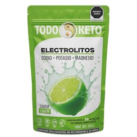 Electrolitos con Stevia 150 g Sodio, Potasio y Magnesio 30 Dosis (Limón)