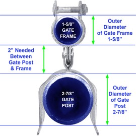 Heavy Duty Fork Latch (Bolt in) 1-7/8" x 2-7/8" Galvanized Pressed Steel