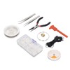 Earring Making Kit with Tweezers Ear Hooks Ear Pins Wax