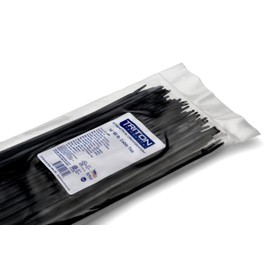 Triton Products 14" Nylon Zip Ties - 50 LB Tensile Strength, Heavy Duty Indoor Outdoor Cable Ties, 100 Pack (Black)